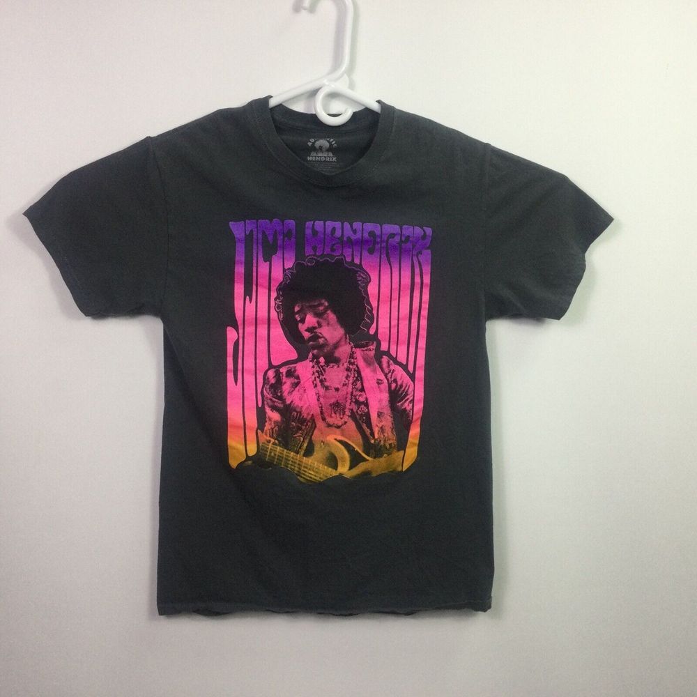 Jimi Hendrix Band T Authentic Hendrix Mens Sz Small Graphic T-Shirt Black